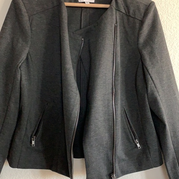 Catherine Malandrino | grey zipper up jacket - Picture 6 of 11